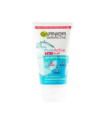 GARNIER PURE ACTIVE CLEANSER 3 IN 1 WASH