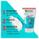 Garnier Pure Active Cleanser 3 in 1 Wash, Scrub, Mask -150 ml - Image 2