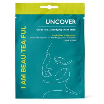 Uncover I am Beau-Tea-Ful Green TeaDetoxifying Sheet Mask - 25g