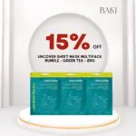Uncover Sheet Mask Multipack Bundle - Green tea - 25g- Bundle