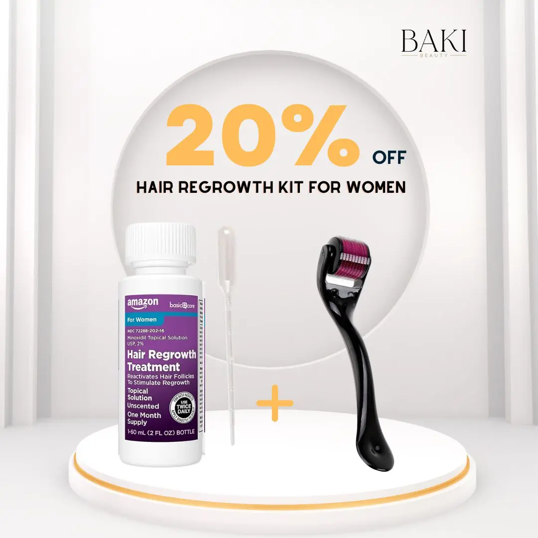 mw 30 Minoxidil Hair Regrowth Kit For Women ~ Minoxidil and Derma roller- Bundle - Image 1
