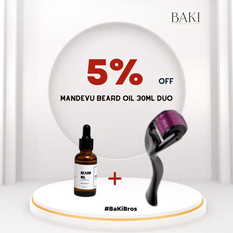 Mandevu Beard Oil 30ml + Dermaroller- Bundle