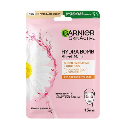 GARNIER HYDRABOMB TISSUE MASK CHAMOMILE