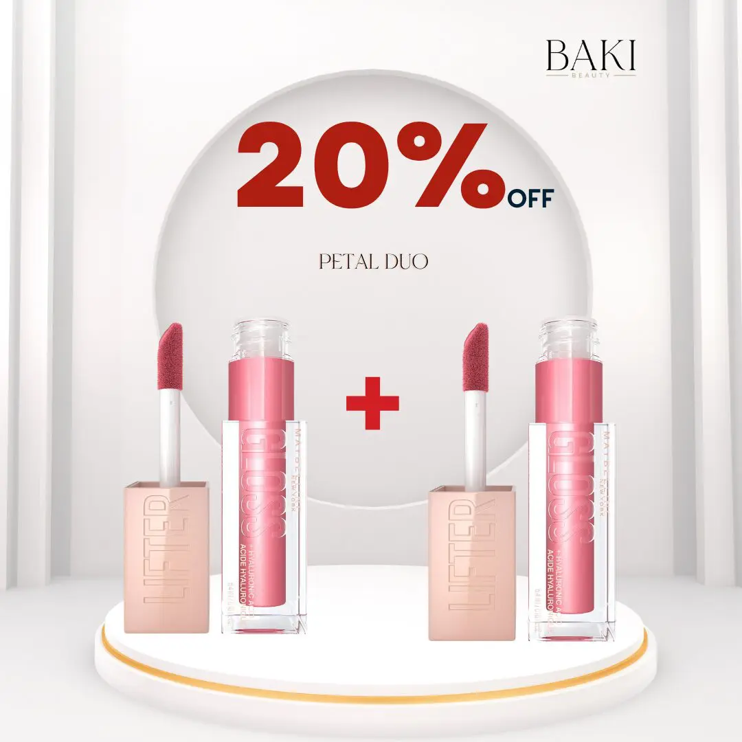 petal 40 MAYBELLINE LIFTER GLOSS NU 009 Petal 5.4ml Duo Pack- Bundle