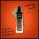 NYX Can’t Stop Won’t Stop Foundation Caramel 15 - Image 3