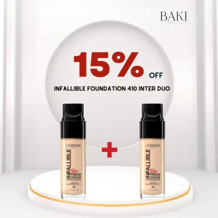 L'Oréal Paris Infallible 32H Fresh Wear Foundation 410 Inter 30ml Duo- Bundle