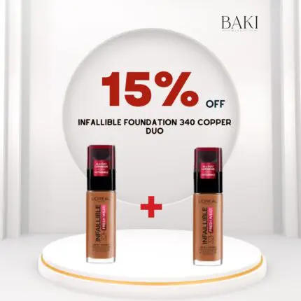 L'Oréal Paris Infallible 32H Fresh Wear Foundation 340 Copper Duo- Bundle