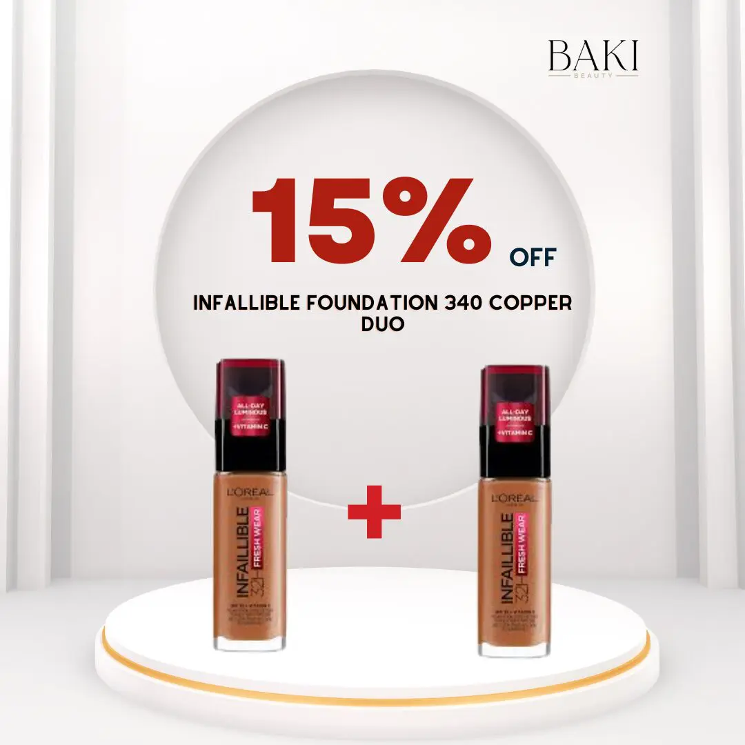 Loreal Paris (2) L'Oréal Paris Infallible 32H Fresh Wear Foundation 340 Copper Duo- Bundle
