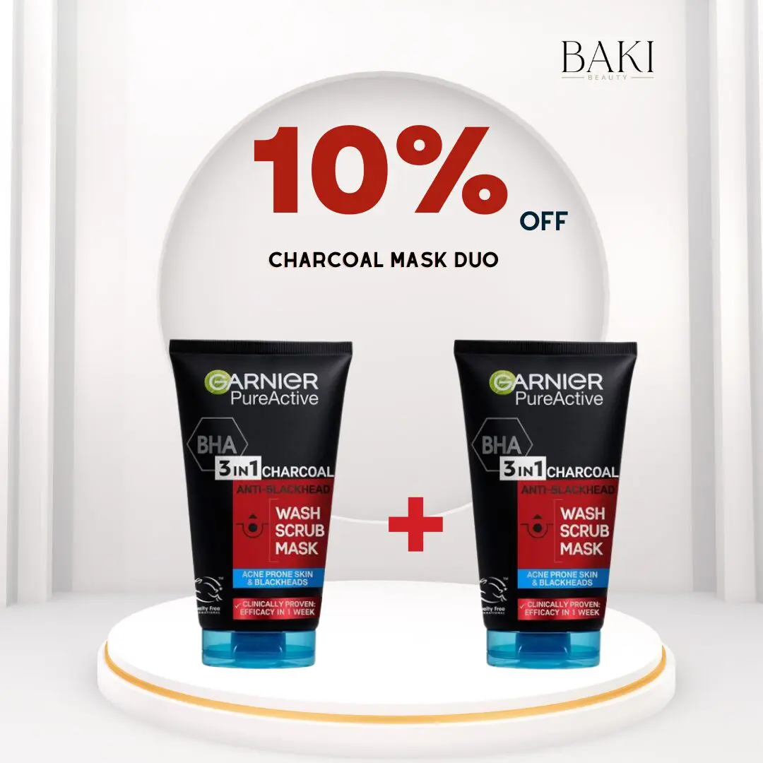 Charcoal 35% off . Garnier Pure Active Intensive Charcoal 3 in 1 - 150ml Duo- Bundle - Image 1