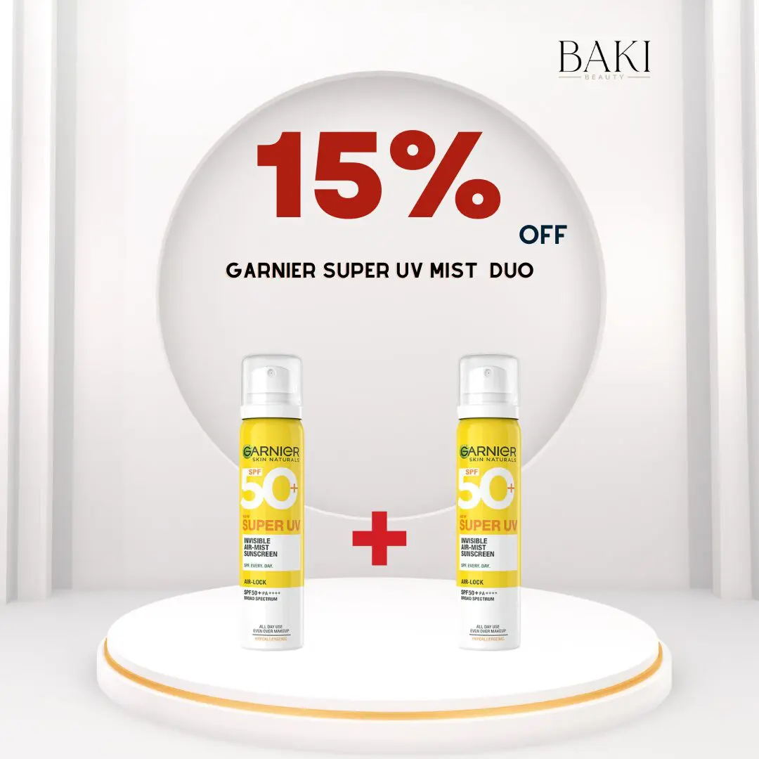 35% airmist Garnier Super Uv Invisible Air Mist Sunscreen SPF 50 Duo- Bundle - Image 1