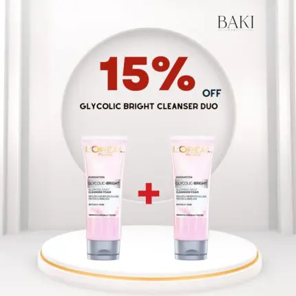 L’ORÉAL PARIS GLYCOLIC BRIGHT CLEANSER 100ML DUO- Bundle