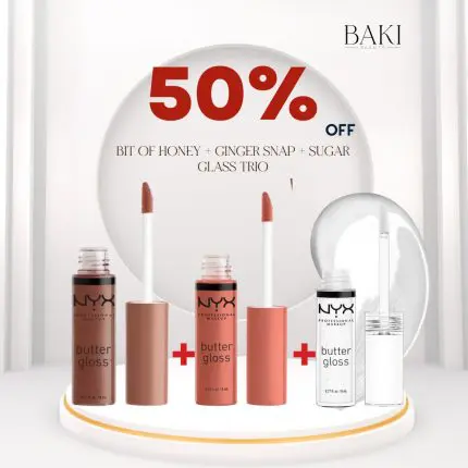 NYX Professional Butter Gloss Trio – Bit of Honey, Sugar Glass & Ginger Snap