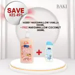 Hobby Body Wash Marshmallow Vanilla 1000ml + Free 300ml Marshmallow Coconut