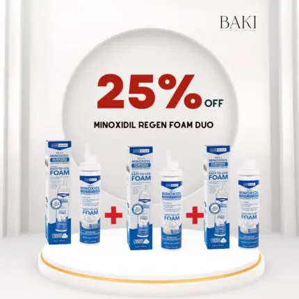Hair Regen Minoxidil Foam for Men 5% Percent (Pack of 3)- Bundle