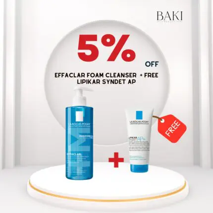 La Roche Posay EFFACLAR FOAM CLEANSER + M 400ml + Free La Roche Posay Lipikar Syndet AP+ 100ml