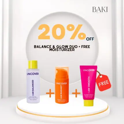 ncover Toner + Baobab glow c serum + Free mini moisturizer