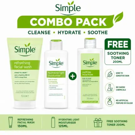 Simple Cleanse, Hydrate & Soothe Trio- bundle