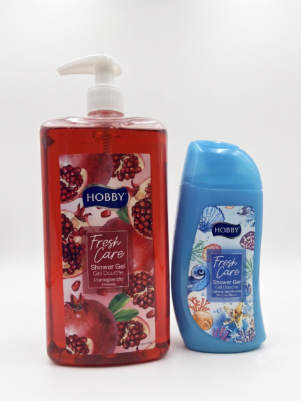 Hobby Body Wash Pomegranate Blossom 1000ml Jumbo + Calming sea Minerals body wash 300ml