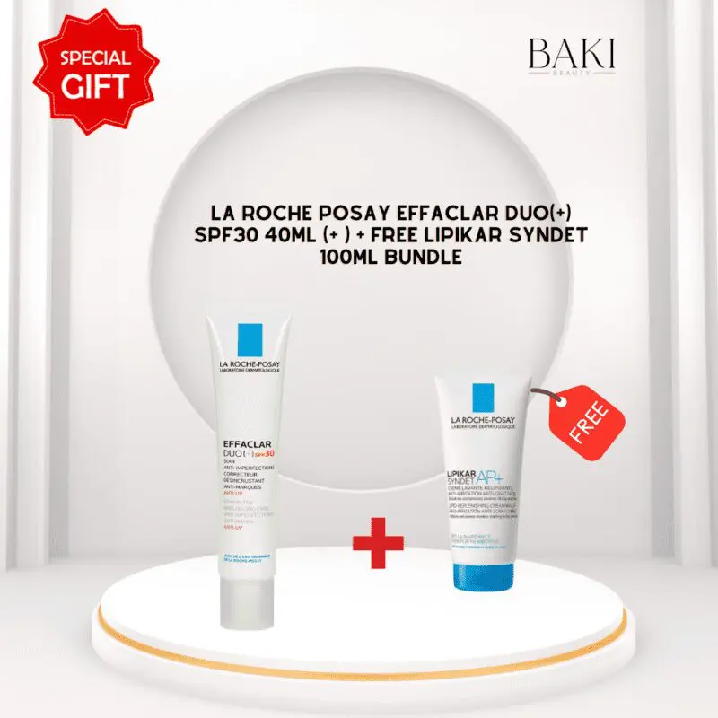 La Roche Posay Effaclar Duo(+) SPF30 40ml (+ ) + Free Lipikar Syndet 100ml Bundle