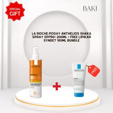 La Roche-Posay ANTHELIOS SHAKA SPRAY SPF50+ 200ml + Free Lipikar Syndet 100ml Bundle