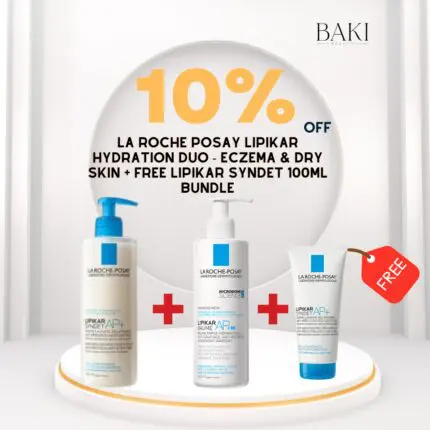 La roche Posay Lipikar Hydration Duo - Eczema & Dry Skin +Free Lipikar Syndet 100ml- Bundle