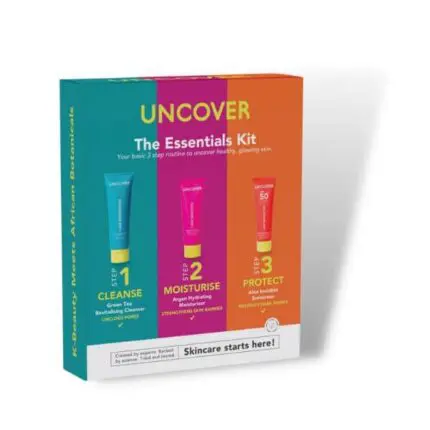 Uncover Essentials Skincare Kit - (Cleanser 120ml , Moisturizer 100ml, Sunscreen 80ml)