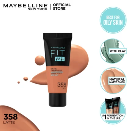 Maybelline Fit Me Matte & Poreless Foundation 358 Latte 30ml