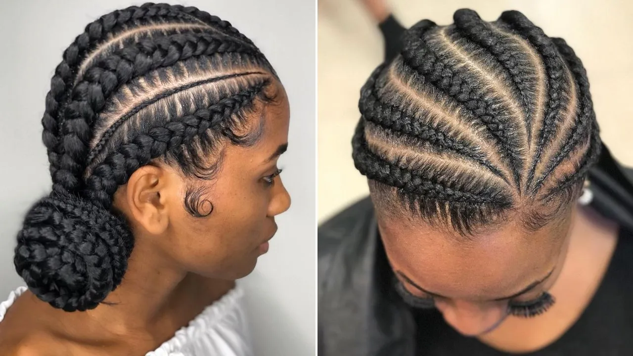 Black women with cornrow braids
