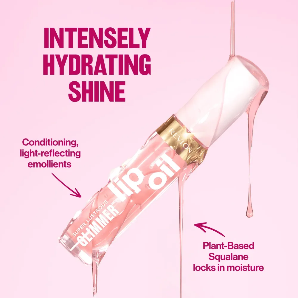 Super Lustrous Glimmer Lip Oil Gone Rose
